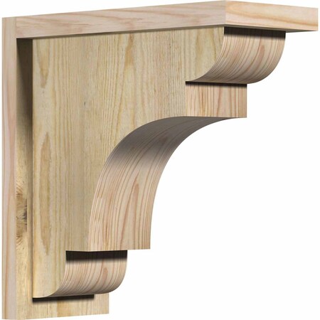 Ekena Millwork New Brighton Rough Sawn Corbel w/Backplate, Douglas Fir, 6"W x 14"D x 14"H COR06X14X14NEB01RDF